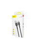 Baseus Strapazierfähiges Nylonkabel USB / USB-C QC3.0 2A 2M in Schwarz/Grau