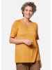 GOLDNER Zeitloses Shirt mit modernem Raffdetail in maisgelb