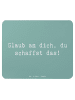 Mr. & Mrs. Panda Mouse Pad Spruch Schulanfang Glaube mit Spruch in Meeresbrise