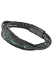 Adeliás Unisex Armband – Lederarmband aus Leder mit Tigerauge 19 cm in schwarz