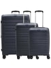 D&N Travel Line 4700+ - Trolley-Set 3tlg. (schwarz) in navy