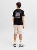 JACK & JONES Junior Freizeit-T-Shirt Rückenprint Jorcassis in black