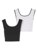 Urban Classics Cropped Tees in black/white+white/black