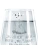 Mr. & Mrs. Panda Tumbler Glas Schwein Glück mit Spruch in Transparent