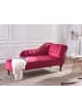 Beliani Chaiselongue NIMES in Rot/Braun - (W) 169 x (H) 79 x (L) 65 cm rechtsseitig