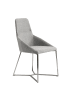 Angel Cerdá Stuhl 4008 in Grau/Stahl – (B)50 x (H)91 x (T)61 cm