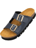 Palado Plateau-Pantoletten Korfu PL Metallic in Anthrazit/Gold