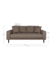 ebuy24 Sofa Lido Braun 180 x 93 cm