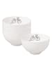 Villeroy & Boch 4er Set Bols Statement Lines in Weiß ø 13,8 cm in weiß