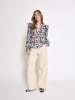 Peppercorn Bluse in Limestone Gray Print