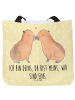Mr. & Mrs. Panda Beutel Capybara Liebe mit Spruch in Gelb Pastell