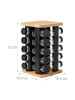relaxdays Gewürzkarussell "20 Gläser" in Natur/ Schwarz - (B)18,5 x (H)32 x (T)18,5 cm