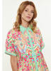Usha Women Dress in green multicolor