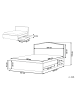 Beliani Doppelbett mit LED MONTPELLIER in Grau/Braun - (W) 187 x (H) 110 x (L) 213 cm