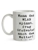 Mr. & Mrs. Panda Tasse Großvater Wissen mit Spruch in Weiß