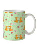Mr. & Mrs. Panda Kaffeetasse Füchse Liebe ohne Spruch in Grün