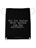 Mr. & Mrs. Panda Sportbeutel Nur die besten Väter... mit Spruch in Schwarz