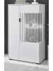 Furn.Design Vitrine weiß matt, Highboard 75 x 125 cm mit Soft-Close