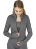 Circle Five Damen Shaping Zipper Jacke Trainingsjacke in Anthrazit