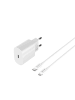 Devia Devia Wandladegerät Rocket PD 20W 1x USB-C weiß + Kabel USB-C