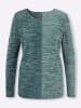 Sieh an! Pullover in petrol-kalkmint-meliert