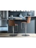 Angel Cerdá Drehbarer Hocker 4072 in Braun/Walnuss/Stahl – (B)48 x (H)84 x (T)40 cm