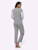 Sieh an! Schlafanzug in weiß-grau-meliert