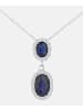 Diamant L'éternel Halskette mit Anhänger aus 375 Weißgold mit Diamant mit Saphir