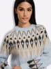 Heine Pullover in bleu-camel-gemustert