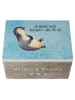 Mr. & Mrs. Panda Geschenkdose Pinguin Lachen mit Spruch in Eisblau