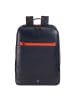 DuDu Rucksack Leder 40,5 cm Laptopfach in navy