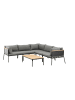 ebuy24 Lounge-Set Nettan 2-teilig Schwarz 60 x 106 cm