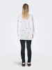 ONLY Bluse Hemdkragen Box Fit Manschetten Knopfleiste in Weiß-4