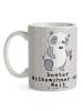 Mr. & Mrs. Panda Kaffeetasse Panda Bester Mitbewohner der Welt m... in Grau Pastell