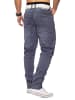 98-86 Chino Hose Tapered Leg Reine H1421 in Blau