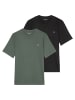 Marc O'Polo T-Shirt 2er Pack in Schwarz/Grün