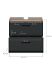 ebuy24 Waschbeckenunterschrank Ice Schwarz 60 x 30 cm