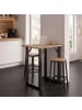 VCM  Holz Bartisch Stehtisch Tisch Tresen Xona 80x50 cm in Schwarz / Honig-Eiche