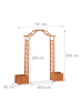 relaxdays Rosenbogen in Orange - (B)181 x (H)209 x (T)60 cm