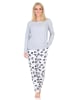 NORMANN Langarm Pyjama Schlafanzug Hose Tiermotiv - 84726 in grau