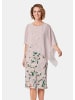 GOLDNER Kurzgröße:  Kleid Florales Druckkleid, Chiffonüberwurf in hellmelba / geblümt