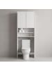 relaxdays Waschmaschinenschrank in Weiß - (B)63,5 x (H)174 x (T)30 cm