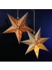 MARELIDA LED Holzstern mit Sternenmotiv Weihnachtsstern D: 40cm in natur