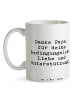 Mr. & Mrs. Panda Cappuccinotasse Spruch Danke Papa mit Spruch in Weiß