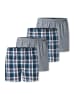 Schiesser Boxershorts Web in Blau / grau