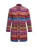 GOLDNER Kurzgröße:  Jacquard-Strickjacke mit Ethno-Muster in bunt