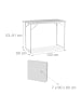 relaxdays Gartentisch in Weiß - (B)120 x (H)74 x (T)60 cm