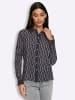 Heine Druck-Bluse in schwarz-ecru-bedruckt
