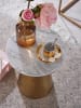 KADIMA DESIGN Beistelltisch Echter Marmor 35x35x45 cm Anstelltisch Metall
