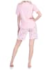 NORMANN kurzarm Pyjama Shorty Schlafanzug Spitzenbesatz - 72890 in rosa